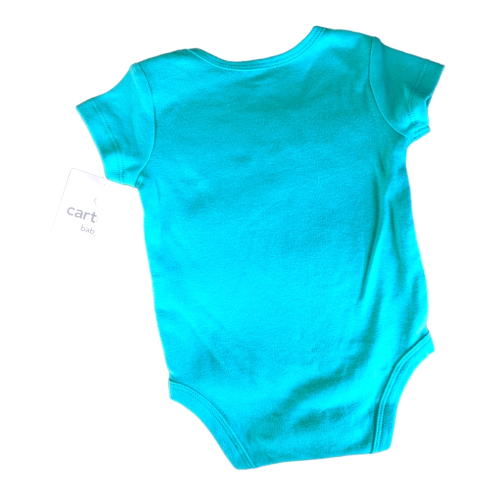Carter's Girls 3m Pink/Teal Graphic Onsie - Picture 3 of 6
